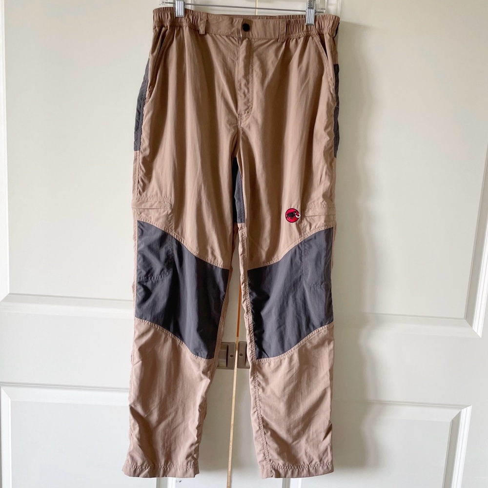 Mammut Tech Hiking Outdoor Tan Black Zippers Pant Size 10